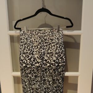 Black and White Floral Women's Skirt